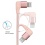 Rose Gold Right-angled Lightning Braided cable 3 FT