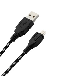 MyBat Woven Pattern Data Cable 6 FT - Black