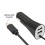 Black 8Pin Car Charger with Dual USB Ports