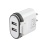 White 8Pin Travel Charger with Dual USB Ports