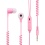 Pink Stereo Handsfree (with Slingshot Cable)(343)