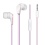 iPhone White/Purple Edges Stereo Handsfree (740)