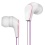 iPhone White/Purple Edges Stereo Handsfree (740)