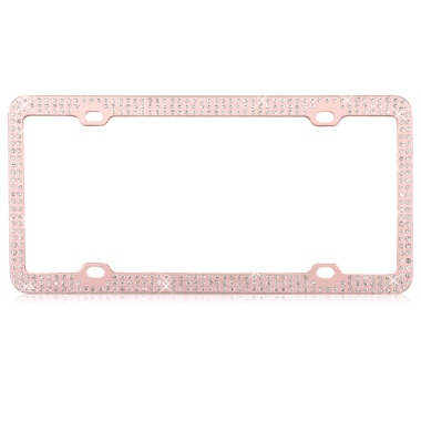 Valor Rose Gold Diamond License Plate Frame