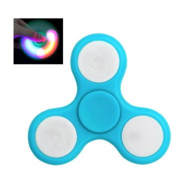 Baby Blue LED Light Triangle Spinner