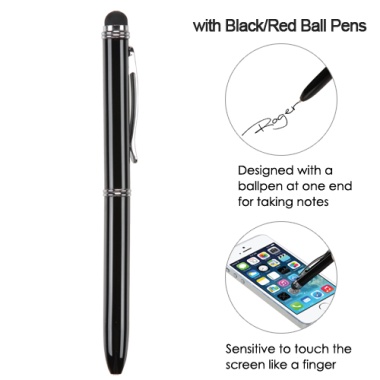 Black Stylus Pen-65 (with Black/Red Ball Pens)