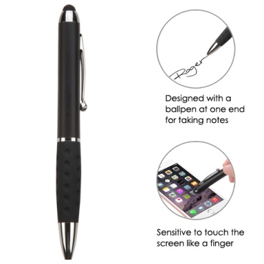 MyBat Stylus Pen (with Ballpoint Pen) - Black