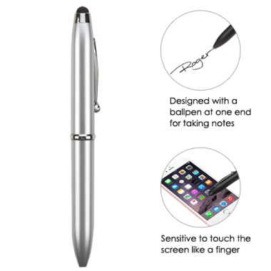 MyBat Stylus Pen (with Ballpoint Pen) - Silver