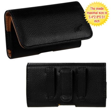 Black/Brown Textured Horizontal Pouch (2911) (NO Package)