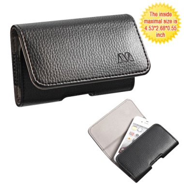 MyBat Textured Horizontal Pouch Large7 - Black / Gray