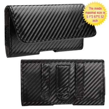 Black/Gray Braided Horizontal Pouch (2802) (NO Package)