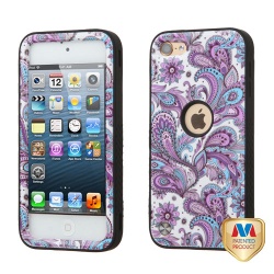 Purple European Flowers/Black VERGE Hybrid Protector Cover