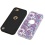 Purple European Flowers/Black VERGE Hybrid Protector Cover