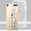 Transparent Clear/Solid White Challenger Hybrid Protector Cover-Triangles