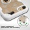 Transparent Clear/Solid White Challenger Hybrid Protector Cover-Triangles