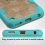 Transparent Clear/Tropical Teal Challenger Hybrid Protector Cover-Triangles