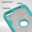 Transparent Clear/Tropical Teal Challenger Hybrid Protector Cover-Triangles