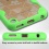 Transparent Clear/Electric Green Challenger Hybrid Protector Cover-Triangles