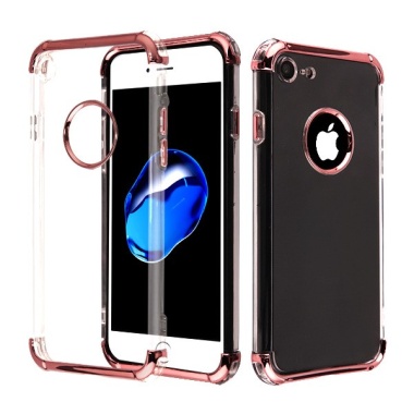 Asmyna Klarion Candy Skin Cover - Electroplating Rose Gold / Transparent Clear