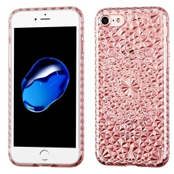 Transparent Rose Gold Diamond Candy Skin Cover