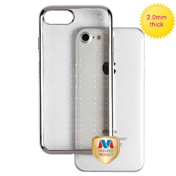 Silver Glassy SPOTS Electroplated Premium Candy Skin Cover