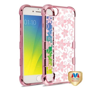 Rose Gold Plating & Hibiscus Flower TUFF Klarity Candy Skin Cover