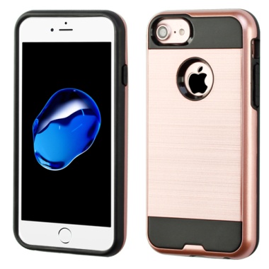 Asmyna Brushed Hybrid Protector Cover - Rose Gold / Black