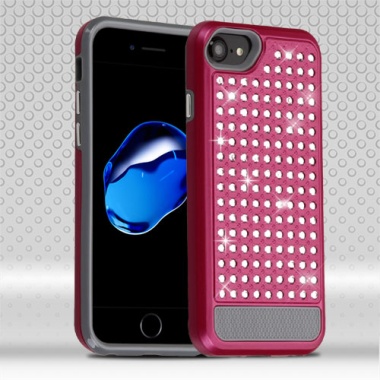 Hot Pink/Iron Gray Diamante FullStar Protector Cover