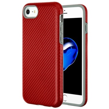 MyBat Fuse Series Case - Red Carbon Fiber Texture / Iron Gray