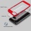 Metallic Red Frame/Transparent Brushed IceBox Hybrid Protector Cover