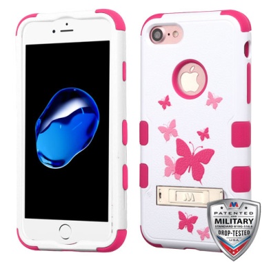 MyBat TUFF Series Case (with Stand) - Butterfly Dancing / Hot Pink