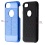 Dark Blue Leather Texture/Black Hybrid Protector Cover