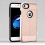 Rose Gold Leather Texture/Black Hybrid Protector Cover