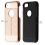 Rose Gold Leather Texture/Black Hybrid Protector Cover