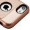 Rose Gold Leather Texture/Black Hybrid Protector Cover