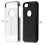 Silver Leather Texture/Black Hybrid Protector Cover