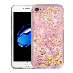 Stars & Pink Quicksand Glitter Hybrid Protector Cover