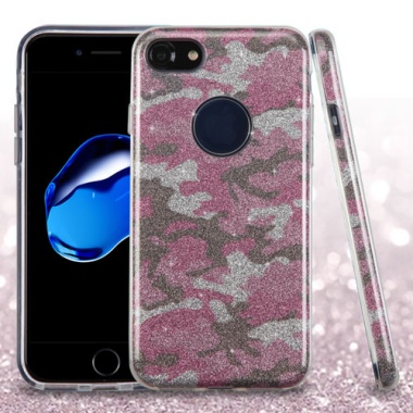 Pink Camo Glitter Hybrid Protector Cover