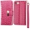 Hot Pink Crocodile-Embossed  MyJacket Wallet(PR204) -WP