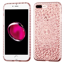 Transparent Rose Gold Diamond Candy Skin Cover