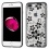 Black Glassy Hibiscus Flower SPOTS Electroplated Premium Candy Skin Cover