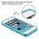 Glassy Transparent Clear/Transparent Baby Blue Gummy Cover