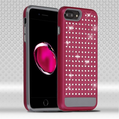 Hot Pink/Iron Gray Diamante FullStar Protector Cover