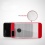 Metallic Red Frame/Transparent Brushed IceBox Hybrid Protector Cover