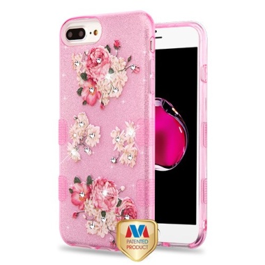 MyBat Full Glitter TUFF Series Case - European Peony (Pink) Diamante