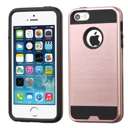 Rose Gold/Black Brushed Hybrid Protector Cover