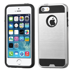 Silver/Black Brushed Hybrid Protector Cover