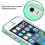 Teal Green Dots Textured/Transparent Clear Fusion Protector Cover