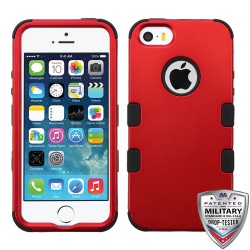 Titanium Red/Black TUFF Hybrid Phone Protector Cover