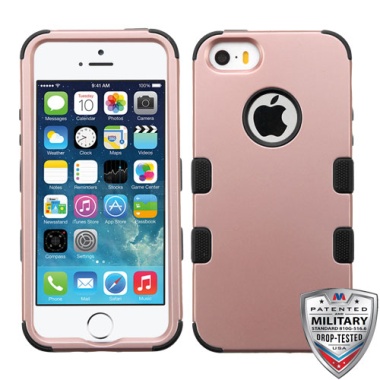 Rose Gold/Black TUFF Hybrid Phone Protector Cover